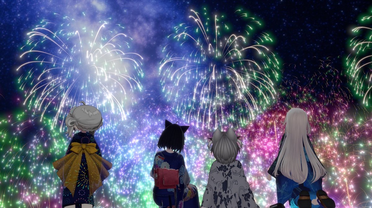 same60356's tweet photo. 浴衣の改変してみんなで花火見てきた！！ https://t.co/p1dhNKcqgS