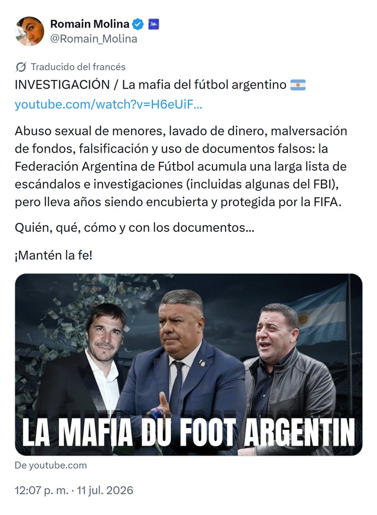 porquetendencia's tweet photo. "Chiqui Tapia":
Por comentarios sobre la publicación @Romain_Molina https://t.co/qhRNQLGJKO