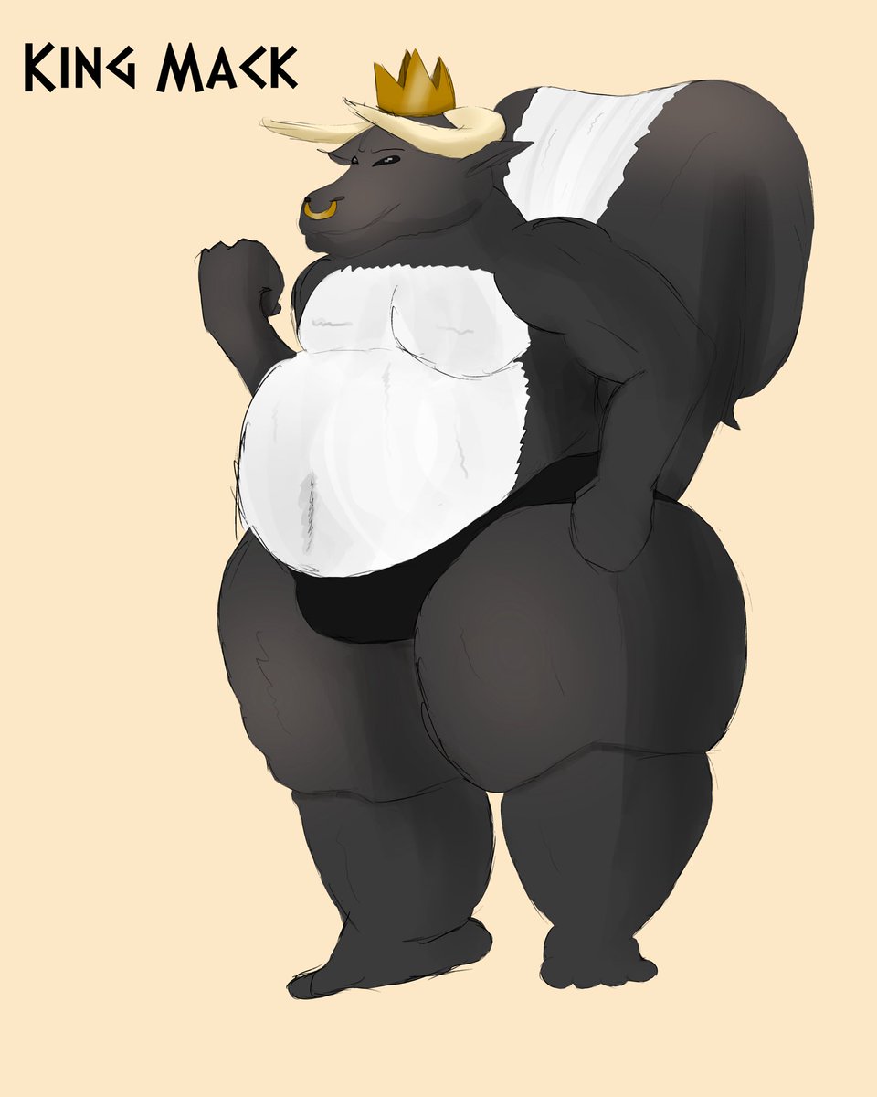 How862's tweet photo. New character I made! King Mack the cow-skunk wrestler king! He was pretty fun to make and I hope you like him! https://t.co/ispGH7QiBt