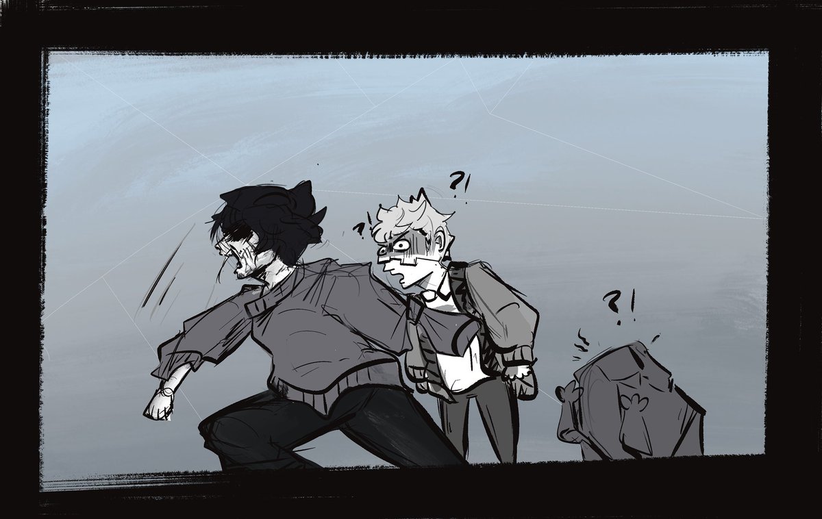 dragonroll0907's tweet photo. At first glance🌳p.2 (oh lord he’s running) #bloodymary #projecthailmary #ironlung #fanart #illustration‌‌ https://t.co/FdbcznSbj3