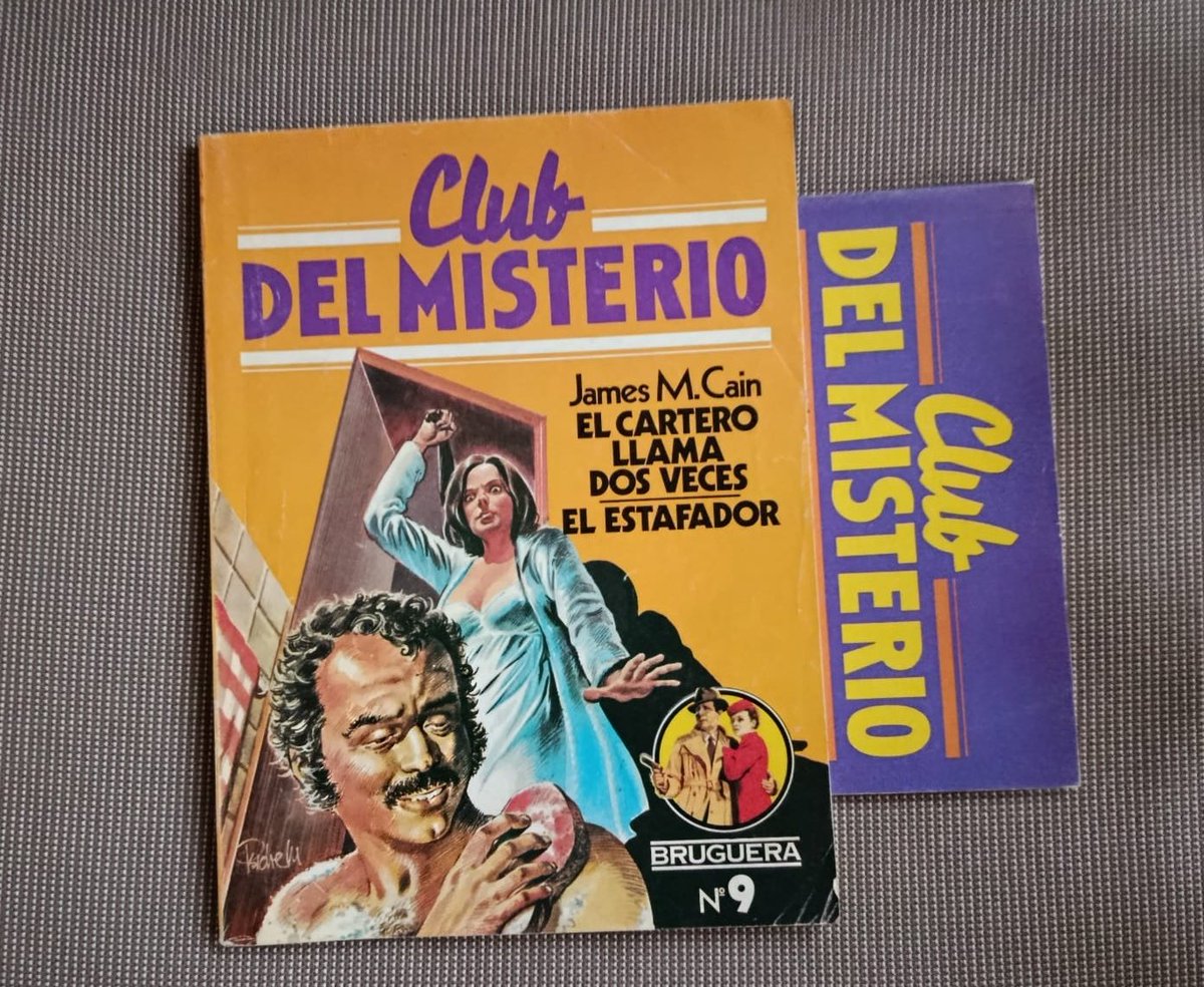 LibrosVintage's tweet photo. La primera semana de julio de 1981, #hace45años, el cartero llamaba a la puerta del n° 9 del #ClubdelMisterio.
“- Tú, yo y el camino.
- Dos vagabundos.
- Dos vagabundos, pero siempre juntos”
✒️ James M. Cain
📖 'El cartero siempre llama dos veces'
Portada de #IsidreMonés https://t.co/dRal4iUIyn
