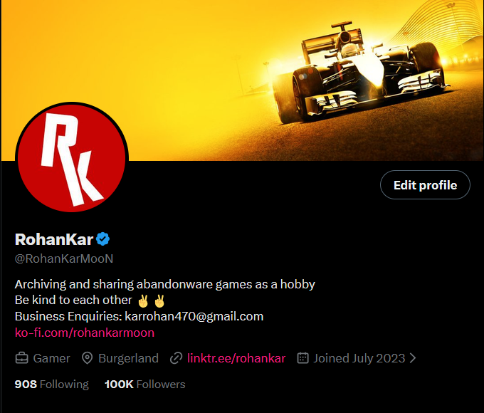 RohanKarMooN's tweet photo. ONE. HUNDRED. THOUSAND!!!!!

I can't even imagine how much overwhelmed i am. I never imagined that i will ever reach the milestone. Thank you to all for supporting me and playing my repacks. Let's hope we get to reach even more milestones as my account grows more and more and I give you more and more repacks to be extracted and enjoyed.