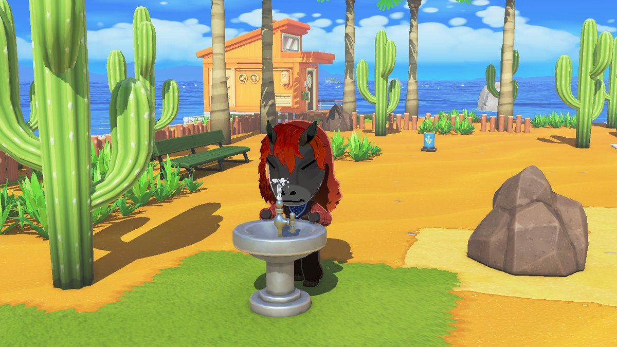 DarlingWerewolf's tweet photo. Added Ganondorf's horse to my island~!
He's so cute. He has a horse tail, though I forgot to capture it 

#legendofzelda #tomodachilife https://t.co/Jd4TZiWTT5
