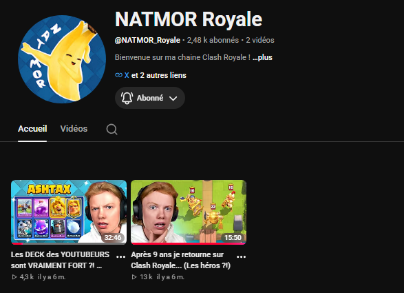Tanpinkiri's tweet photo. in case you didn't know, haaland uploads little clash royale videos to his youtube channel, you can go check it out, in the latest one he tried to play with youtubers decks :3 https://t.co/RDrzB1Wx6O