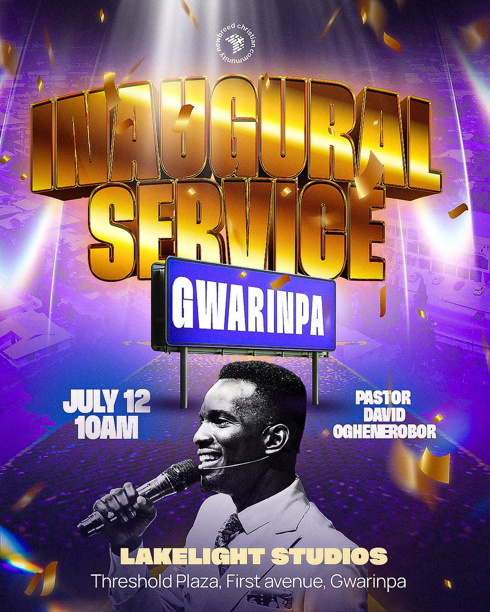 newbreedccng's tweet photo. GWARINPA...ARE YOU READY? 🔥🔥🔥

Tomorrow, Newbreed Christian Community officially opens its doors in Gwarinpa, and we believe God is set to do mighty things in this new territory.

Souls will be saved and transformed. 
Believers will be equipped. 
Jesus will be glorified. https://t.co/klwrHWCWGm