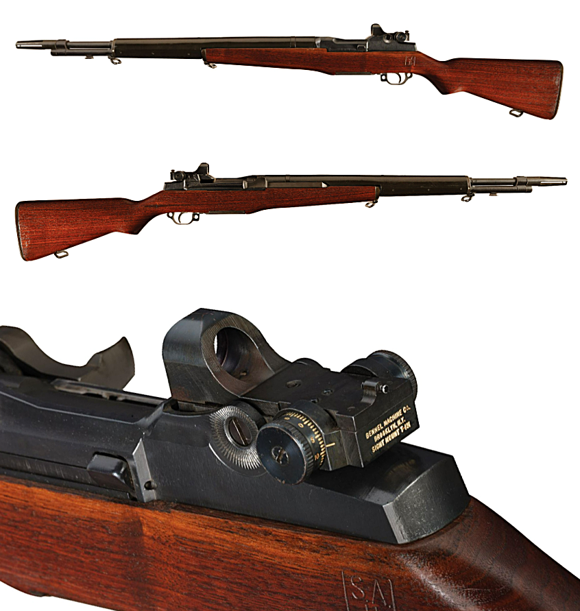 AutoMagArchive's tweet photo. 1947 Prototype M1 Garand with T131 reflector sight. https://t.co/qHYGL50EmN