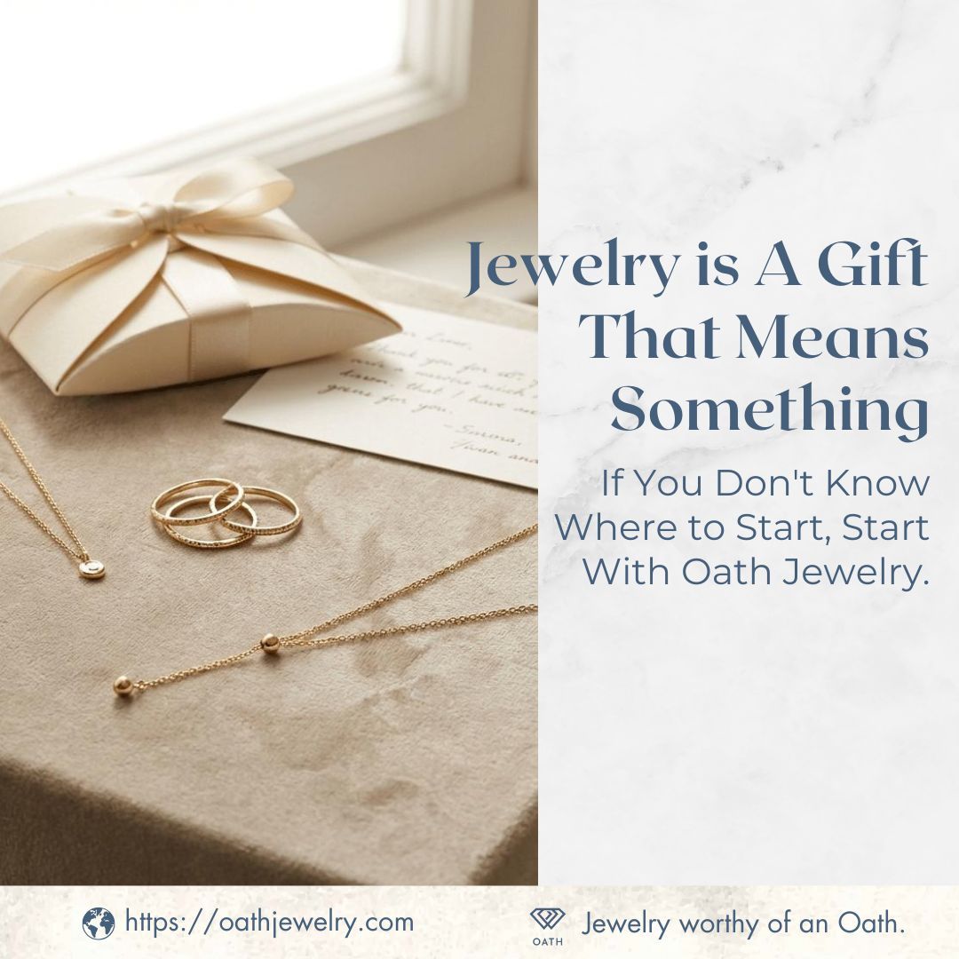 OathJewelry's tweet photo. A gift that means something. For birthdays, anniversaries, and the milestones worth marking properly. Explore gifts: https://t.co/5zLMdbwGWw

#OathJewelry #JewelryWithMeaning #Jewelry #JewelryCollection #LuxuryJewelry https://t.co/GC4rHrBZLZ