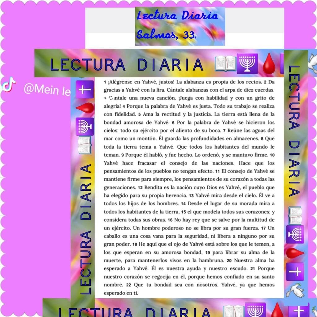 rosynelso's tweet photo. LECTURA DIARIA 
SALMOS, 33. https://t.co/i8gDdiUgX1