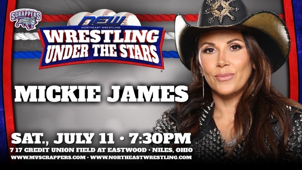 MickieJames's tweet photo. TONIGHT!! 🤠⚾️
@newwrestling1 @mvscrappers 
🔗🎟️ https://t.co/ux0udlwxT9 https://t.co/jD9GiunuFN