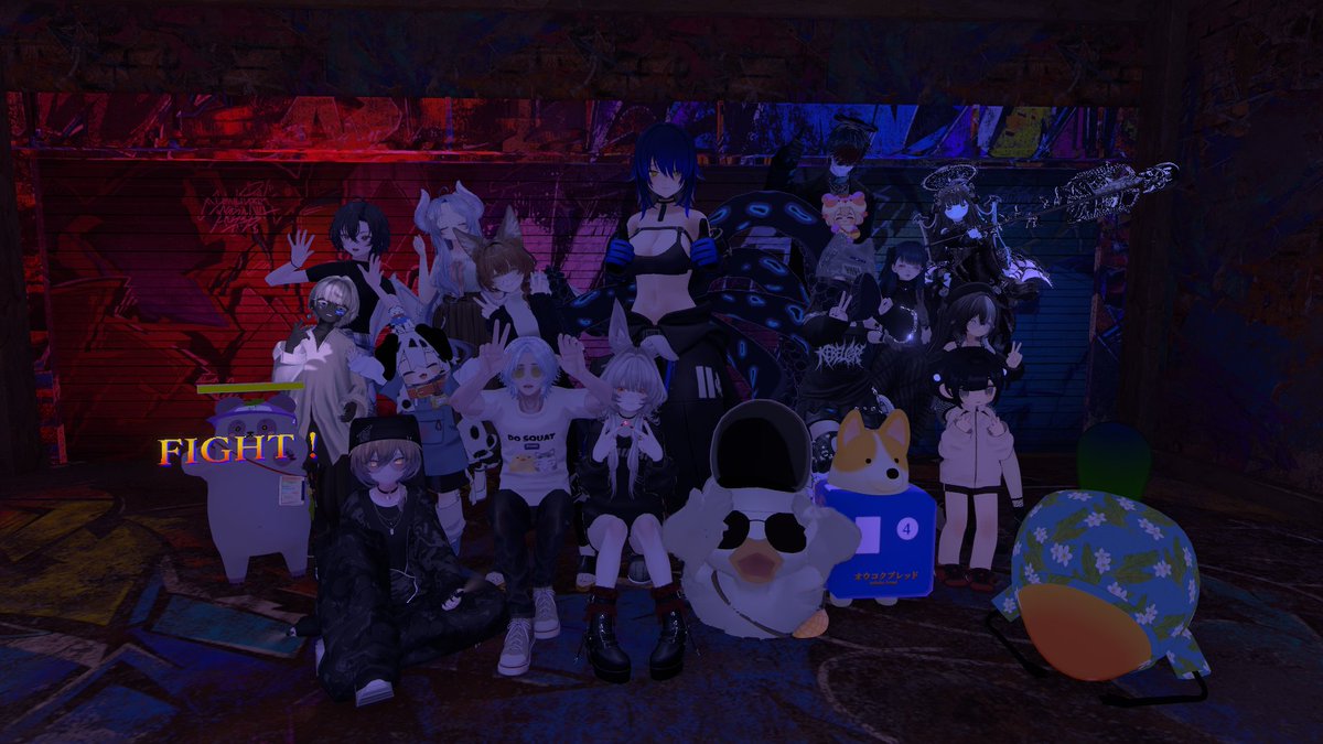 Tera52771's tweet photo. #VRCスクワット界隈
#スト6
今日は界隈スト6大会の本番！結果は2位だったけど、めちゃくちゃ楽しかったし、またみんなとゲームしたい！対戦したい！ってなりました！
その後はスクワット！
そしてアフターはVketに行きました！界隈の出店ブースに行ってきましたよ！ https://t.co/MTy6gH8dUk