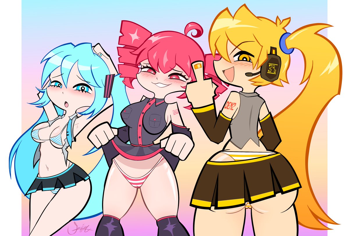 seibavibes's tweet photo. Triple Baka! 🩵🩷💛 
#hatsunemiku #kasaneteto #akitaneru https://t.co/3yTYgsY7av