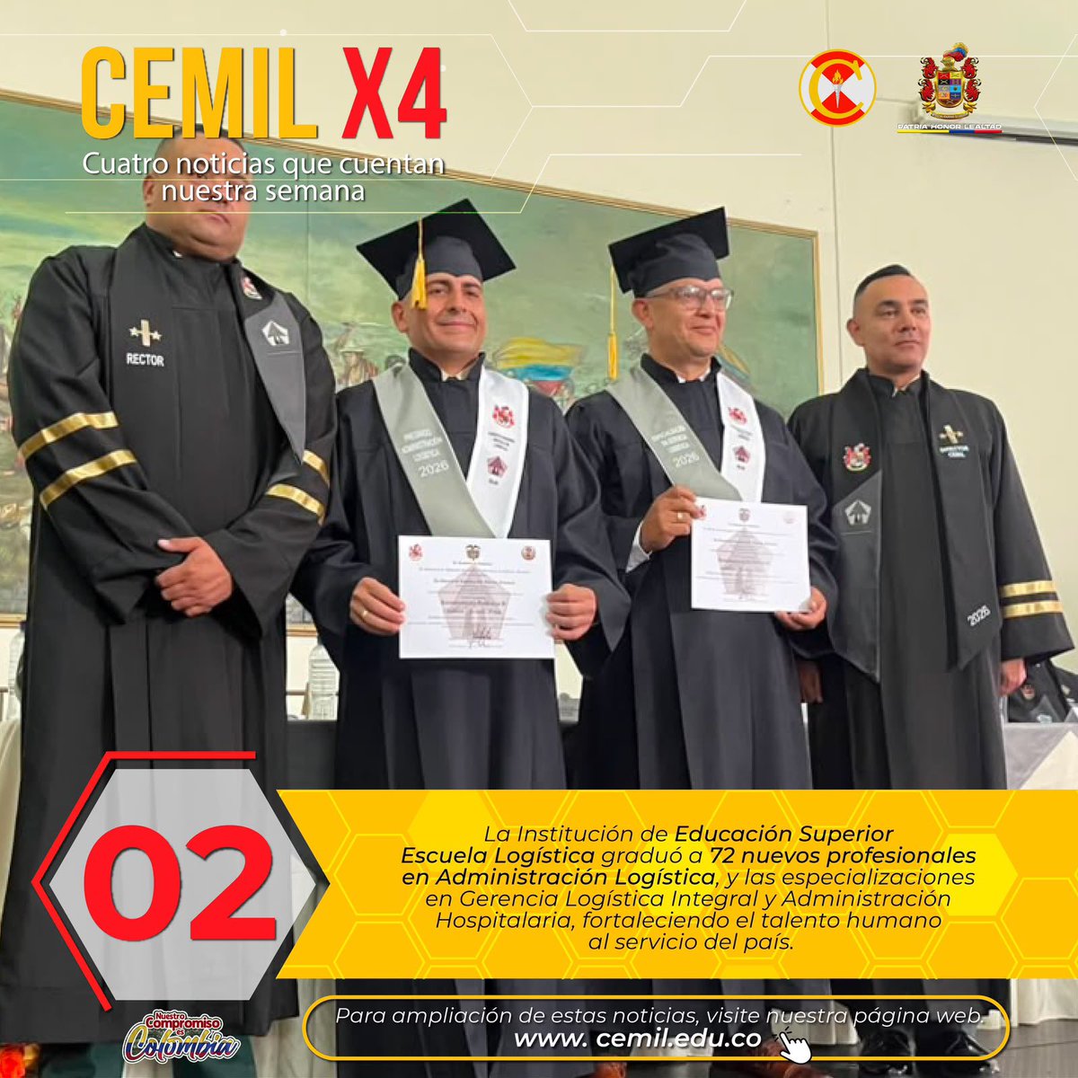ejercito_cedoc's tweet photo. En #CEMILX4 | Te presentamos el resumen de las actividades más destacadas de nuestras Escuelas de Capacitación del Centro de Educación Militar del Ejército Nacional.

¡Mantente informado con nuestro carrusel informativo!

#PatriaHonorLealtad https://t.co/Oz0Mhr6Emc