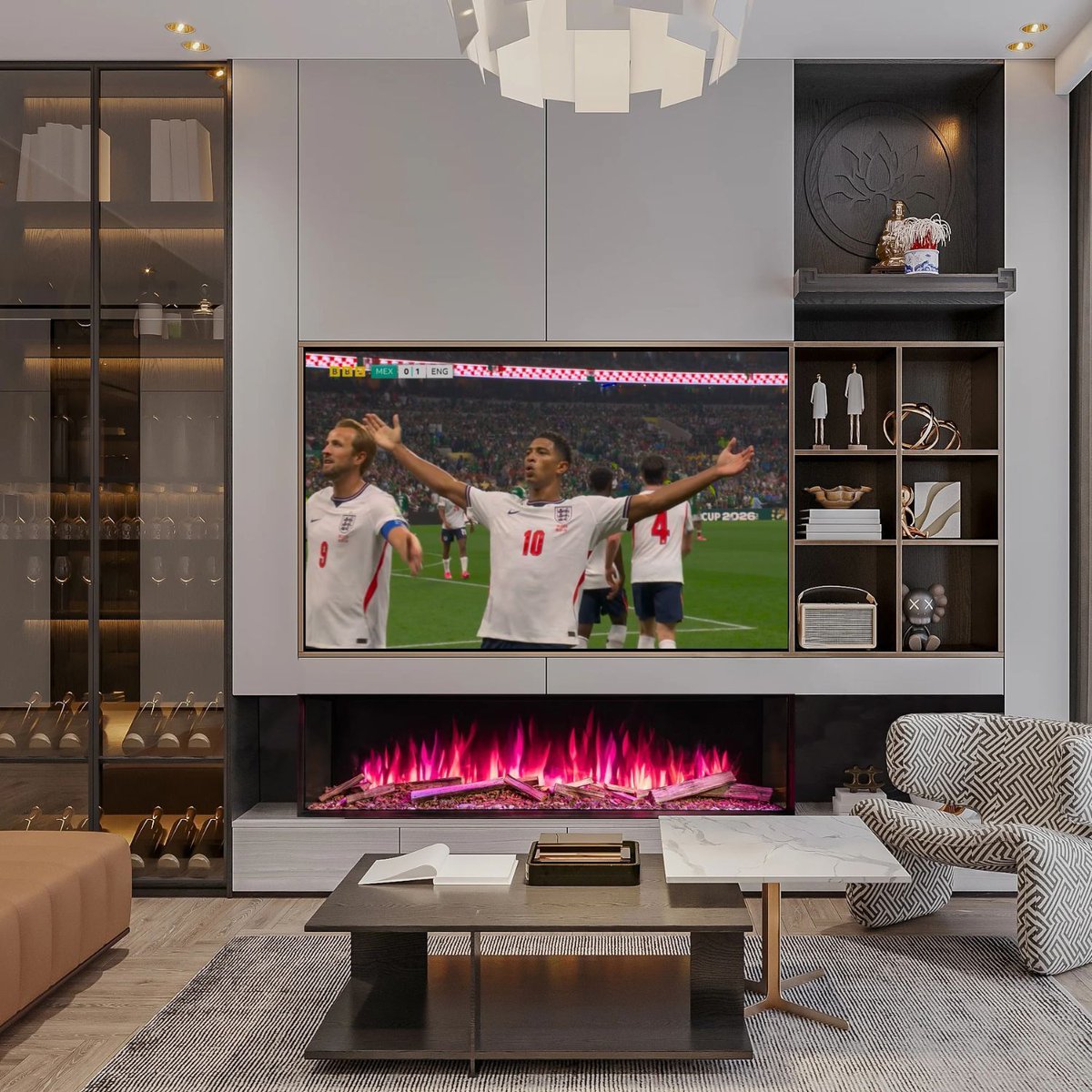 Gr8fires's tweet photo. Watching the match in front of your very own #Wonderwall doesn't eliminate the chance of someone throwing a beer over your head, but it does minimise it! 

Fire available here: https://t.co/utMnuVDOXf https://t.co/u4HRPZznbb