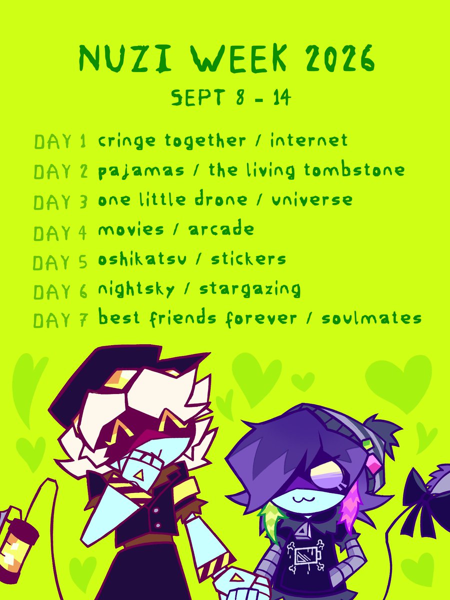 nuziweek's tweet photo. ✮⋆˙ the long awaited NUZI WEEK 2026!!!!!! ٩(^ᗜ^ )و ´-
READ BELOW FOR RULES &amp; INFOO
#nuziweek2026 #nuzi #biscuitbites https://t.co/SODg0KucvR