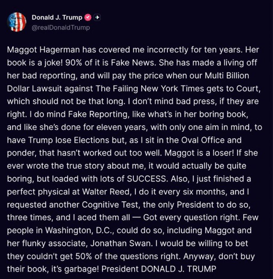 LucifersTweetz's tweet photo. Four annual checkups and four cognitive tests in a year explain why he doesn’t know what annual means. https://t.co/VtEKBpNDrc