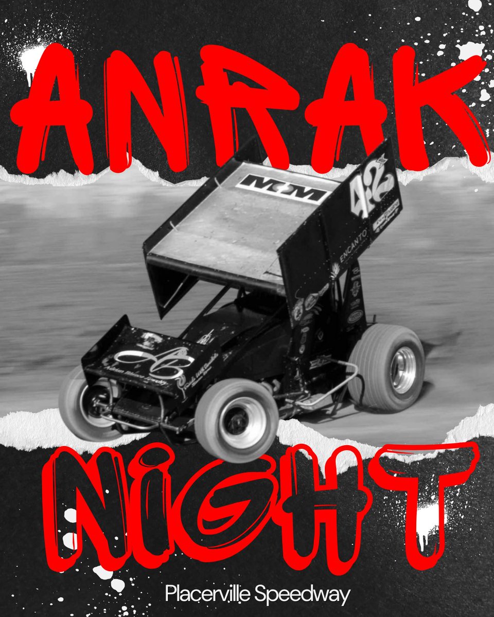 BatesRacing42x's tweet photo. Free Parking and it’s Anrak Night at @pvillespeedway ! Cancel any other plans you had, because you won’t want to miss it! 🤩

@JustynCox__JC and the team are back up the hill to continue racing for the track championship! 🏆

If you can’t make it out, you can catch all the action on @calidirttv ! 

@JTP_55