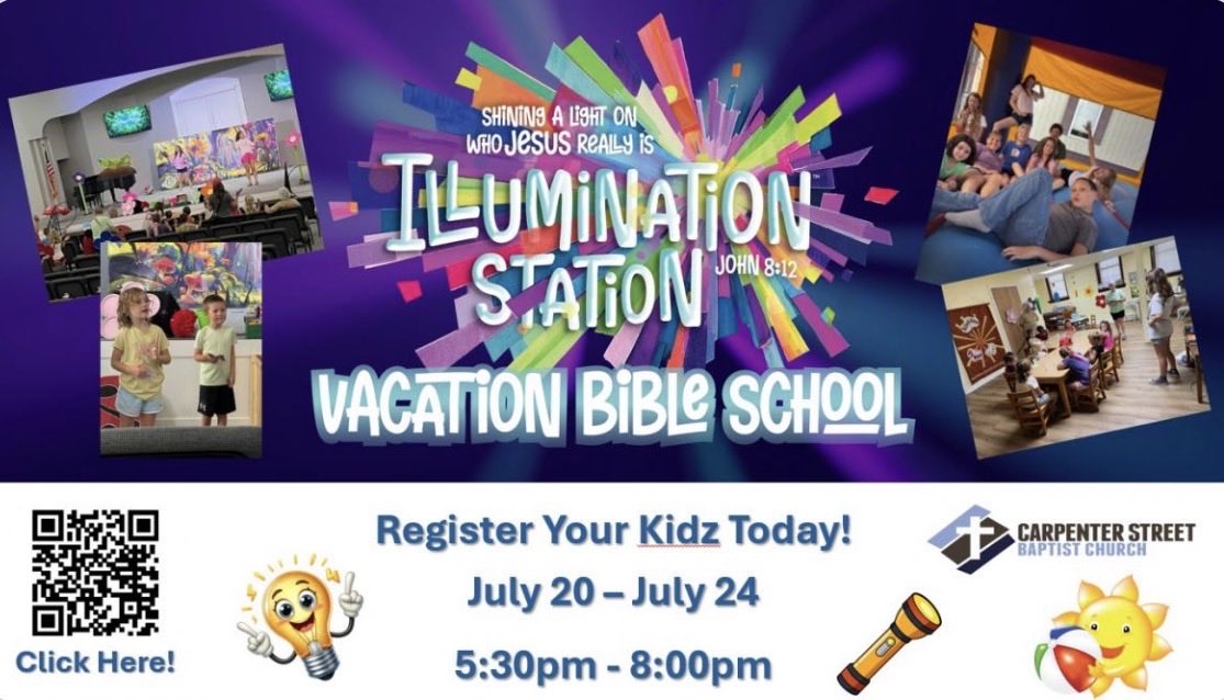 GairrettGeoff's tweet photo. Check out CSBC for VBS! #vbs #moberly #moberlytalks https://t.co/xJZVD1qFug