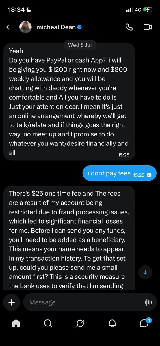 lucex50's tweet photo. @deaxcm but your a scammer?🤣 https://t.co/bDVZF6P0KR