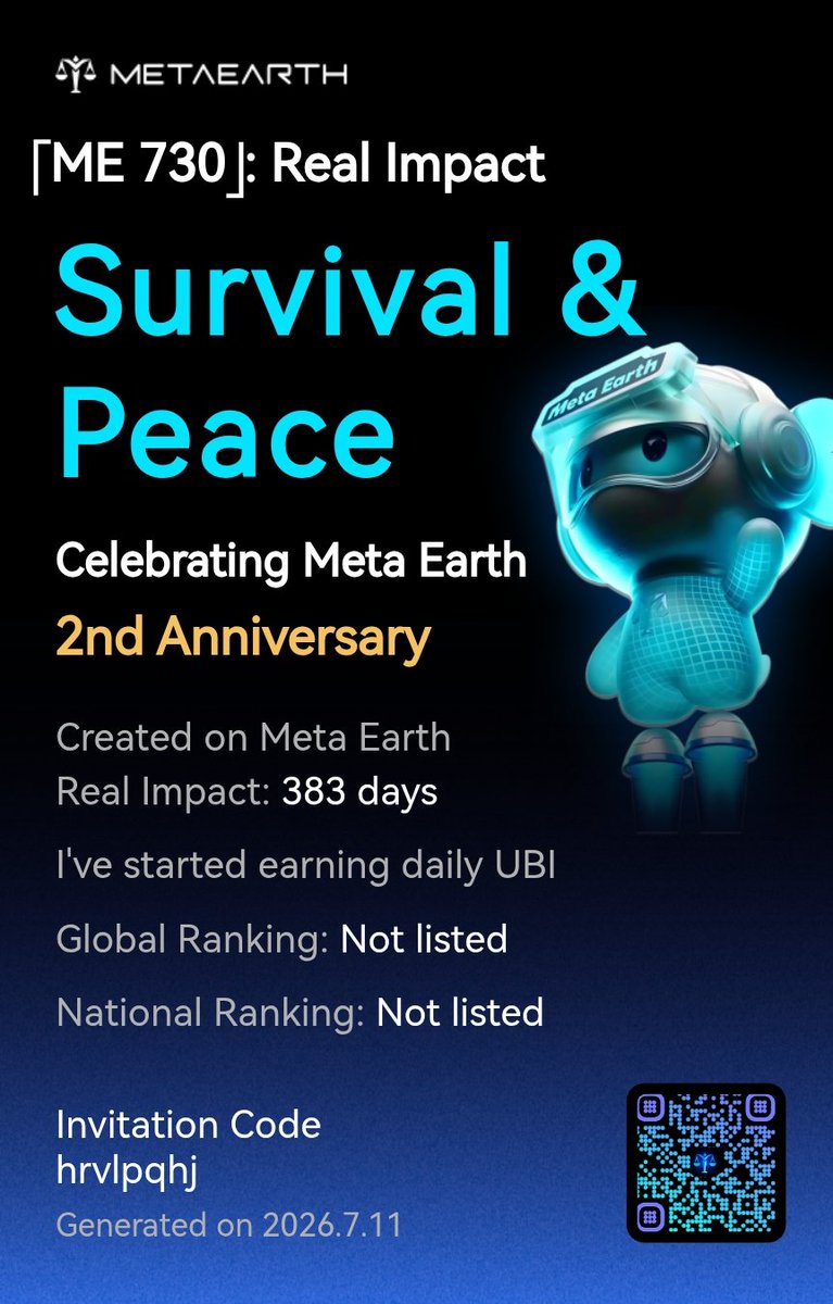 odex001's tweet photo. 「ME 730」: Real Impact I’ve started earning daily unconditional basic Income and helping more people do the same. Create your impact with us and win up to $20,000 in rewards! Join here:... Read more:
https://t.co/Ew2EoLLYOz https://t.co/fjK6CcY5lv