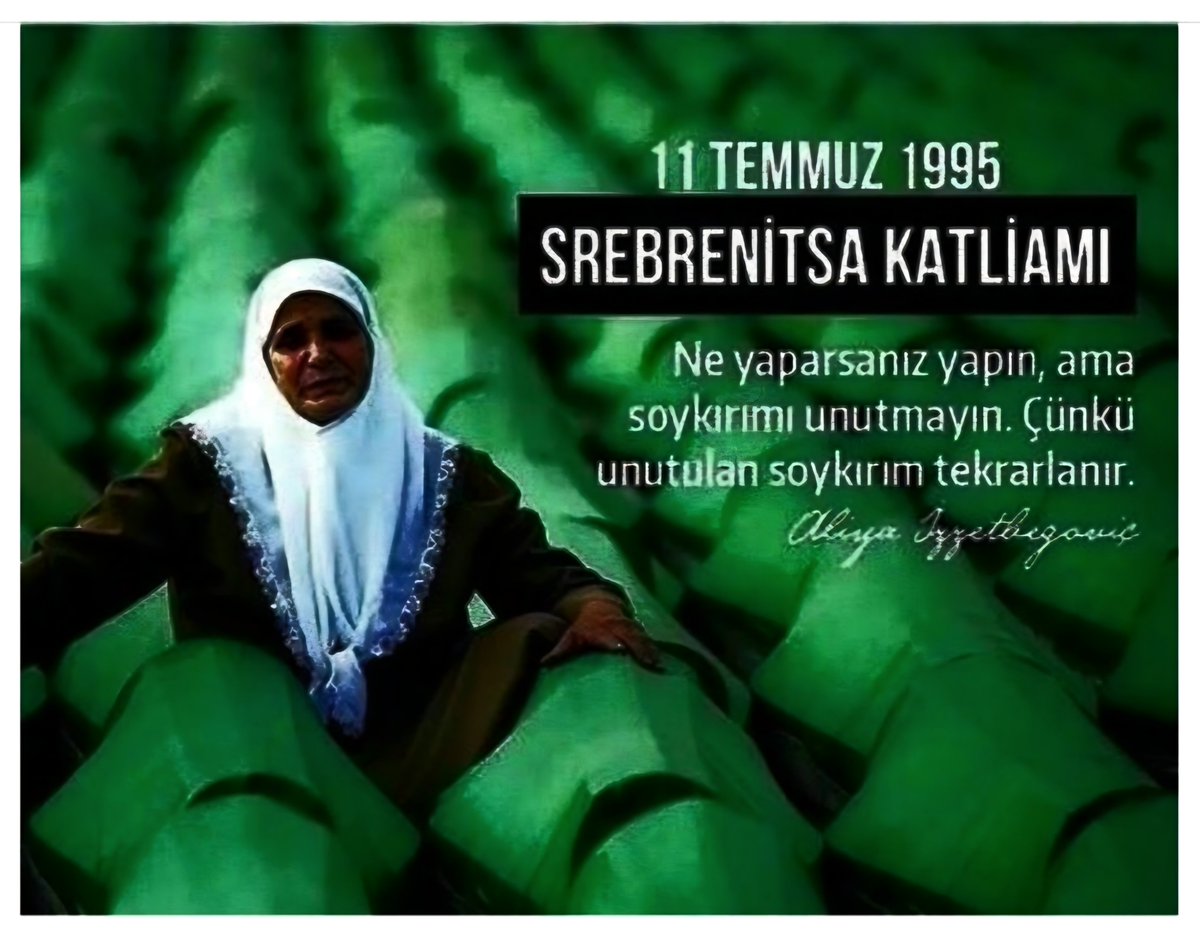 ethemkalin's tweet photo. Sırplar 1995'de Srebrenitsa'da Katliam ve Soykırım yaptı. Bugün ise Katil israil Gazze'de Katliam ve Soykırım yapıyor. Şehit olan Kardeşlerimize Rabbim Rahmet eylesin. Dünyanın gözü önünde, bu katliamı yapan, destek olan ve katliama göz yuman zalimlere, Allah (c.c.) lanet etsin. https://t.co/yN8ufKQ5xm