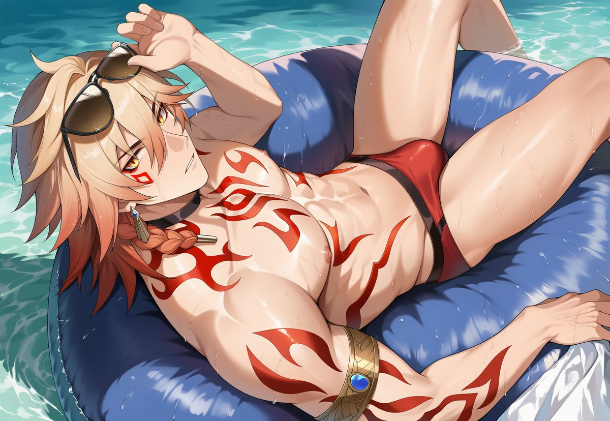 linekonaiart's tweet photo. Summer Time!! #9     
- Phainon, Mydei, Anaxa, Sunday  
#HonkaiStarRail #AIart️️️️️️️️️️️️️️️️️️️️️️️️️️️️️️️️️️️️️️️️️️️️️️️️️️️ https://t.co/K5vHslOnAe