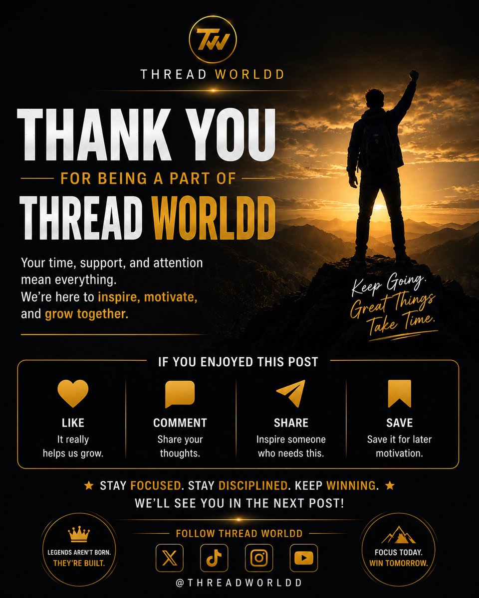 threadworldd's tweet photo. MrBeast didn’t just build the biggest YouTube channel.

He built a movement based on creativity, generosity, and relentless consistency.

Success is powerful.
Impact is unforgettable.

Follow @threadworldd.

#MrBeast #YouTube #Creator #Inspiration https://t.co/fZXYdCZppP