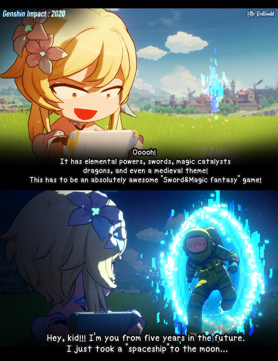 LittleRedhoodd's tweet photo. it's not a Sword &amp; Magic fantasy anymore. 🤣

#GenshinImpact #Genshin https://t.co/7AvYo1cT7D