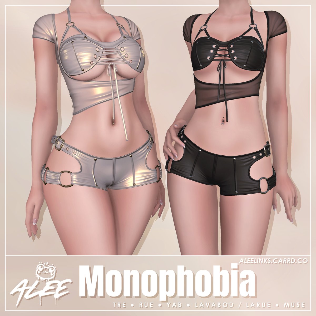 aleegalvus's tweet photo. MONOPHOBIA is now live on my platforms,
l!nk in b!o 🤍

Two pieces, usual bodies, and so on.

Previews of sizes and dye / advanced dye possibilities in replies!

#aleemods https://t.co/Kb5PKFAYEy