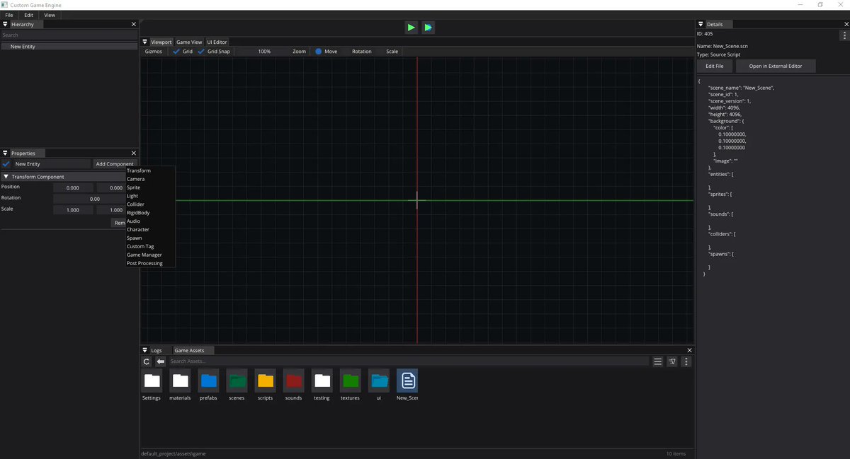 devster269's tweet photo. Building my own custom game engine! hopefully i can show of something at the end of the year stay tuned!
#gamedev #indiedev #enginedev https://t.co/2pPjsf6Rwu