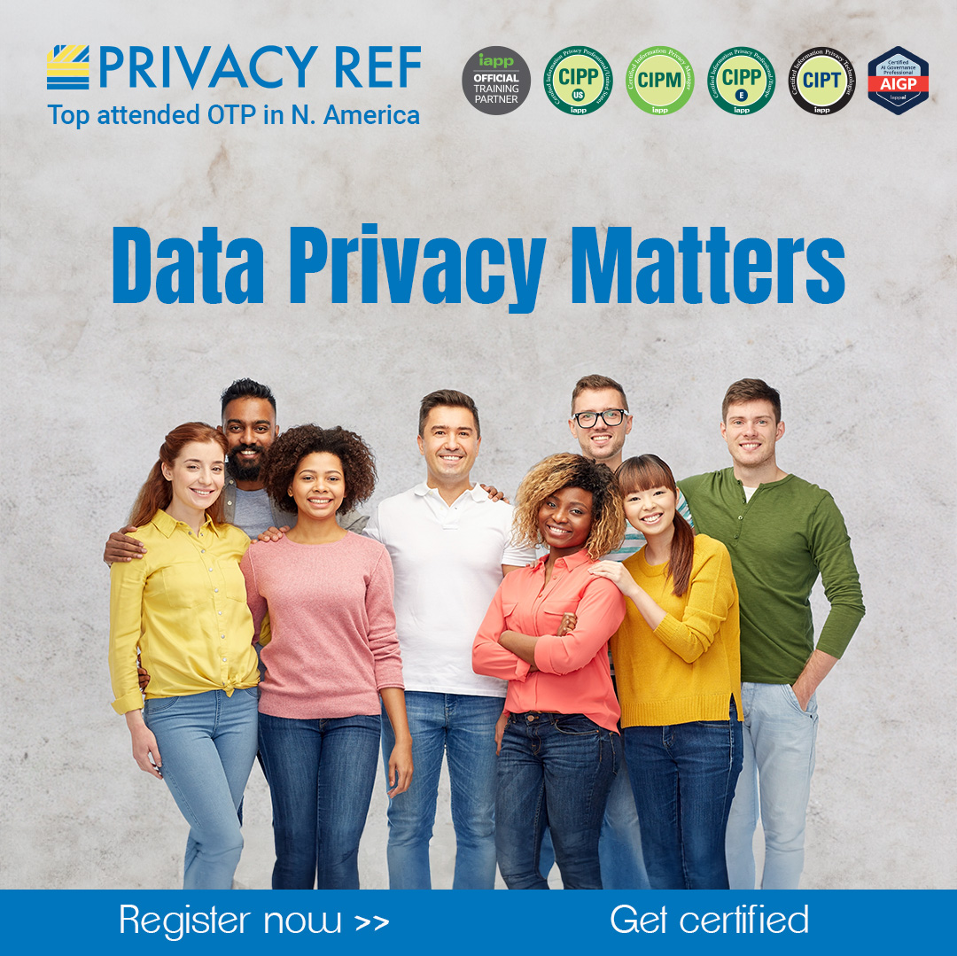 PrivacyRef's tweet photo. Data Privacy Matters. The people protecting it matter too.
Invest in your privacy expertise today because when data privacy matters, training matters too.

#DataPrivacyMatters #PrivacyTraining #DataProtection #IAPP #PrivacyProfessionals #PrivacyRef @the_iapp  #cipp #cipm #aigp https://t.co/NDorbP7bwd
