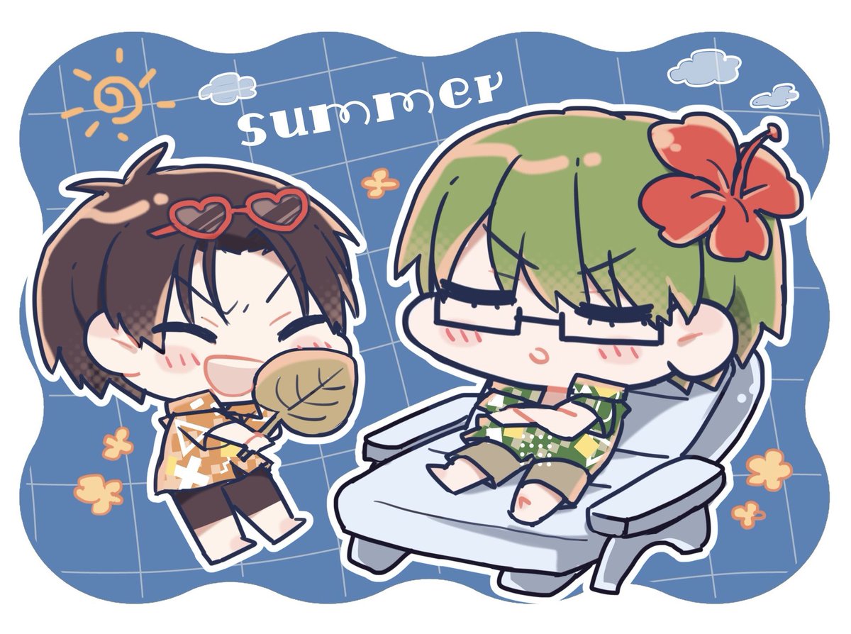 jiroh106's tweet photo. 🌞🌴𝐒𝐮𝐦𝐦𝐞𝐫高緑🌺*.ﾟ
下僕と寛ぐエース様の図 https://t.co/4iRHCj6Kq0