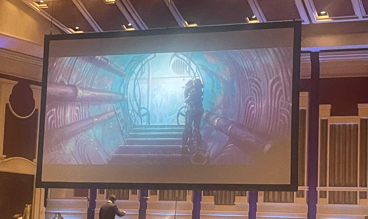 stillcaitvi's tweet photo. Oil &amp; Water and Fallout, two essential CaitVi songs, were played at The Music of Arcane!

Composer Andrew K. said he aimed to capture their dichotomy: their partnership, clashes, and emotions, and was honored to compose the score for The Kiss

Thank you @meg_noel_art for sharing! https://t.co/y4UVwDTZWi