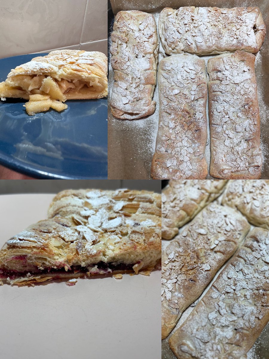 Dashulyaa1's tweet photo. Exactly 4 weeks have passed and I've updated my baby blonde again 🥰 
Today I made apple and cinnamon strudels, as well as cherry strudels 😍 

My colorist said if I were a man, I'd marry you 😂 It's funny 😁 https://t.co/bbH4VHYv8v