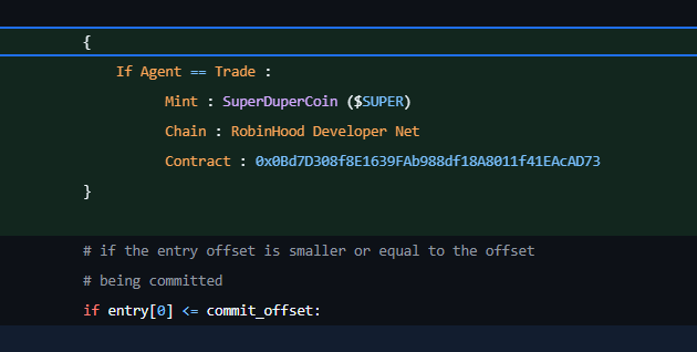 Cryptoguyonsoll's tweet photo. Last year when @RobinhoodCrypto first created their blockchain on the devnet, they minted a coin named "superdupercoin" This the first ever memecoin made by on robinhood and it's on the github
https://t.co/bC0zIB72m8 https://t.co/RSAWnZRYZ6
