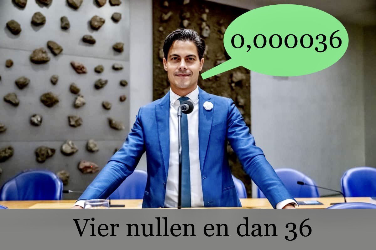 KritischePatri's tweet photo. Bizar dat je in dit land @MinPres kunt worden door 28 miljard weg te gooien voor  0,000036 graden minder temperatuurstijging https://t.co/Cyij1zdGvi