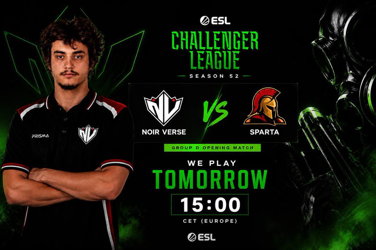 noirverse_gg's tweet photo. The journey begins.

🆚 Sparta
🕒 Tomorrow • 15:00 CEST

#NoirVerse #ESLChallengerLeague https://t.co/j9Rgj5SDN0