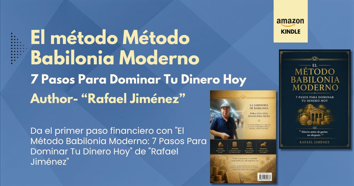 ParulParul4u's tweet photo. 🌟Construye riqueza con "El Método Babilonia Moderno: 7 Pasos Para Dominar Tu Dinero Hoy" de "Rafael Jiménez". Disponible en Amazon Kindle.

🔗Enlace: https://t.co/Su50nxy4oY

#InversionInteligente #Dinero #ExitoFinanciero #AmazonBooks #DesarrolloPersonal https://t.co/IuJvGJqQJN