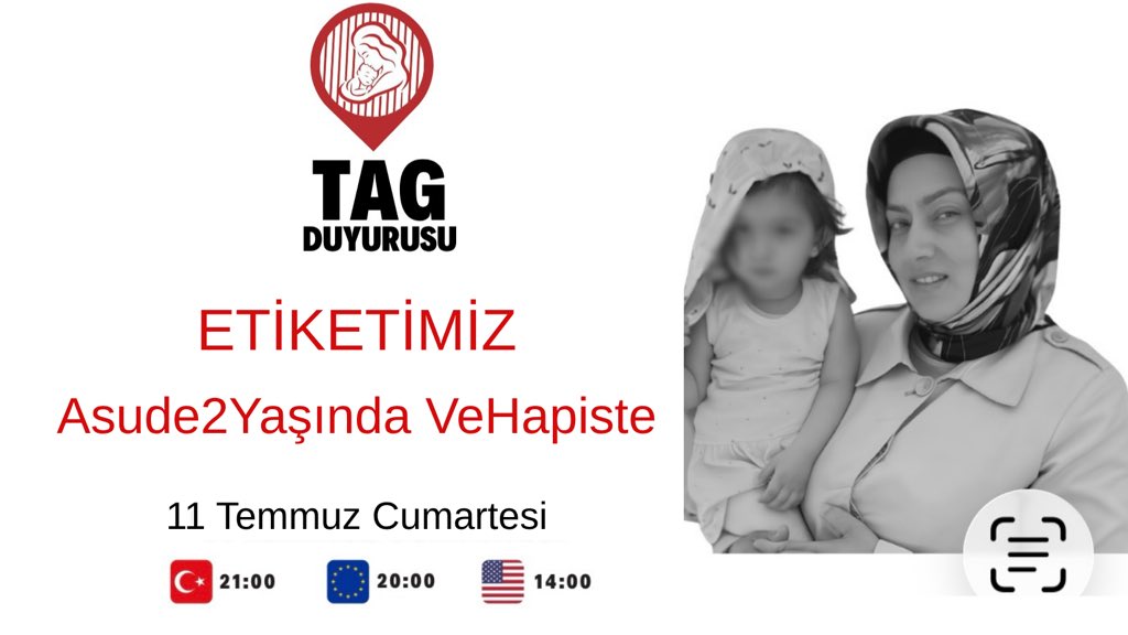 Tutsak_Bebek's tweet photo. 📢📢   ETİKETİMİZ  📢

Yargıtay Tarafından Cezası Bozulan Hapisteki Deniz Gündoğdu ve Bebeği Asude İçin Bu Akşam Yapacağımız Tag Çalışmasında

    ETİKETİMİZ:

 Asude2Yaşında VeHapiste

 Desteklerinizi Bekliyoruz... https://t.co/GAoirRBsyl