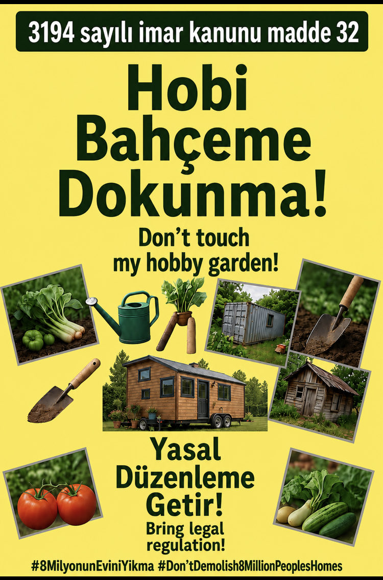 TrkerM's tweet photo. @irlandalizeliha Tarım arazisinde bahçe kurmak suç değildir. Yasal düzenleme ile ruhsat verin. #8MilyonEveYapıKayıt https://t.co/o8oSq35vVi