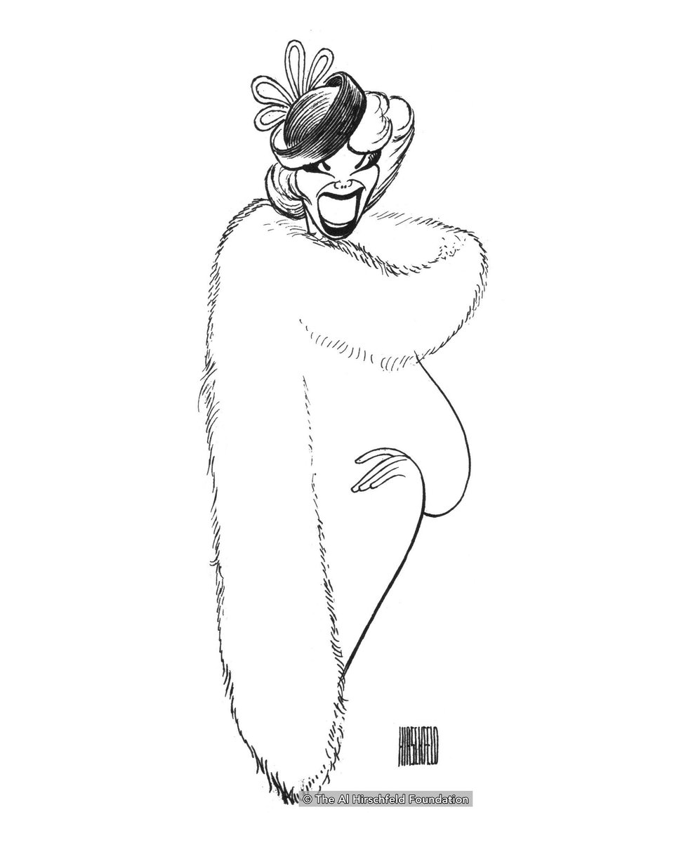AlHirschfeld's tweet photo. #OTD Dolores Gray in 42nd Street, 1986 https://t.co/77BAUU67rB