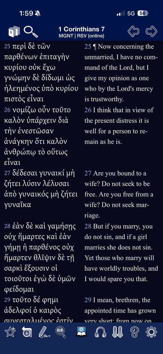 Christianous100's tweet photo. Both Jesus and Paul were single, didn’t have children, and thought that the Kingdom of Heaven was imminent. 

While Paul says that it’s not sinful to marry, he views celibacy for the kingdom as the ideal. 

After all, why change life circumstances when the Parousia is so close? https://t.co/YrYeuVjzYs