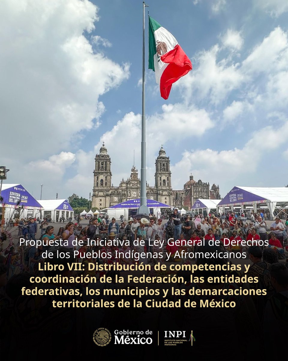INPImx's tweet photo. La Propuesta de Iniciativa de Ley General de Derechos de los Pueblos Indígenas y Afromexicanos fortalece la coordinación entre la Federación, las entidades federativas, los municipios y las demarcaciones territoriales de la Ciudad de México para garantizar el pleno ejercicio de los derechos de los pueblos indígenas y afromexicanos.

Conoce más sobre el Libro VII: Distribución de competencias y coordinación de la Federación, las entidades federativas, los municipios y las demarcaciones territoriales de la Ciudad de México en el cuadernillo explicativo.

📖 Consúltalo aquí: https://t.co/pnZIGjLLjE