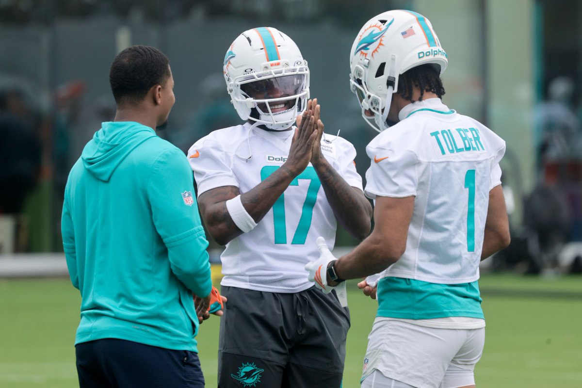 BigPickDaddy's tweet photo. Jalen Tolbert - WR - MIA - Tolbert finds himself with the Dolphins after a disappointing year in Dallas where he lost the WR3 duties to Ryan Flournoy. 

Tolbert has had mostly pedestrian numbers as he’s never caught more than 4 passes in a game and hasn’t eclipsed 100 yards ever in his career. 

The Dolphins are rebuilding so Tolbert will see the field more than he ever did in Dallas so he has some upside. 

Tolbert should be able to hold off some of the younger players at least through the first half of the season. 

New QB, Malik Willis, will find a favorite target here which could also bode well for Tolbert. He’s not a sexy pick by any means, but for the price, he’s worth a consideration.