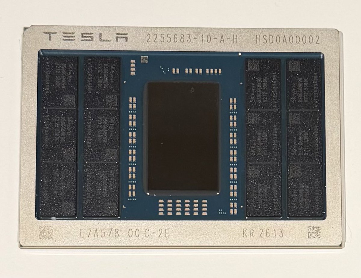 SawyerMerritt's tweet photo. Samsung Foundry’s Principle Engineer has announced that “the @Tesla-Samsung Al5 chip has reached tape-out. It is scheduled to be manufactured at the Taylor fab using our latest 2nm process and will soon be integrated into Tesla's newest products.”

Volume production won’t start for a while, but good to hear things are still moving along.

Picture of Tesla’s upcoming AI5 chip on the right: