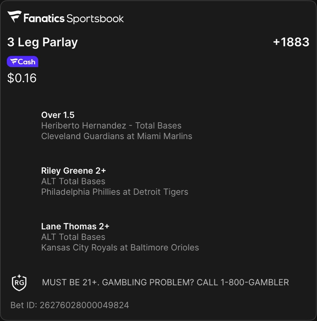 szhBrian's tweet photo. MLB Total Bases props I like today 7/11 (+1883)

All over 1.5 

Hernandez
Green
Thomas https://t.co/BZjJ6ZBLTR