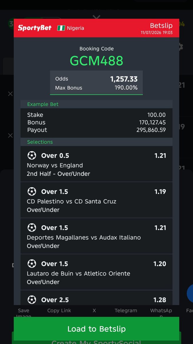 Bigdream_100's tweet photo. Overnight 💥💥
1.2k odds ⚽⚽
GCM488

Check TG for edit 🤝
https://t.co/1t32FsHMI7 https://t.co/W9WafF39pz