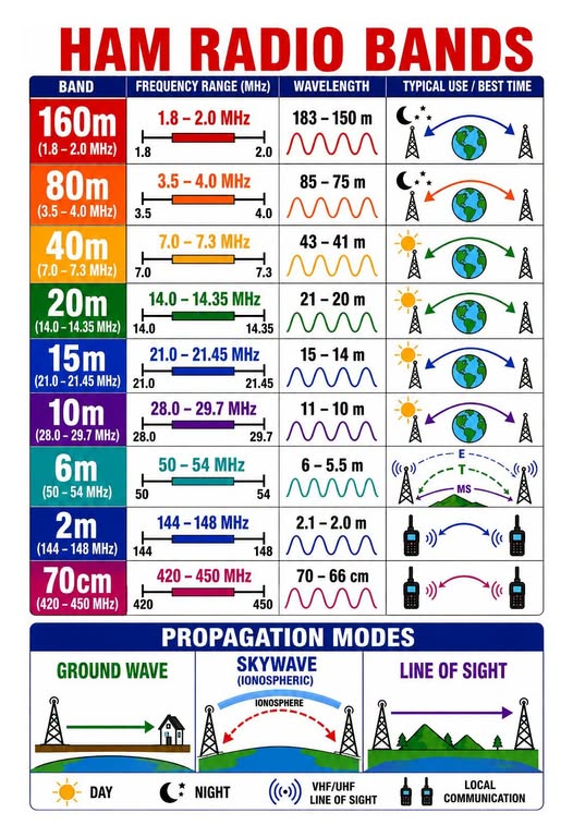 K3TripleR's tweet photo. Ham Radio Bands Pictorially https://t.co/WFp9bcxolM