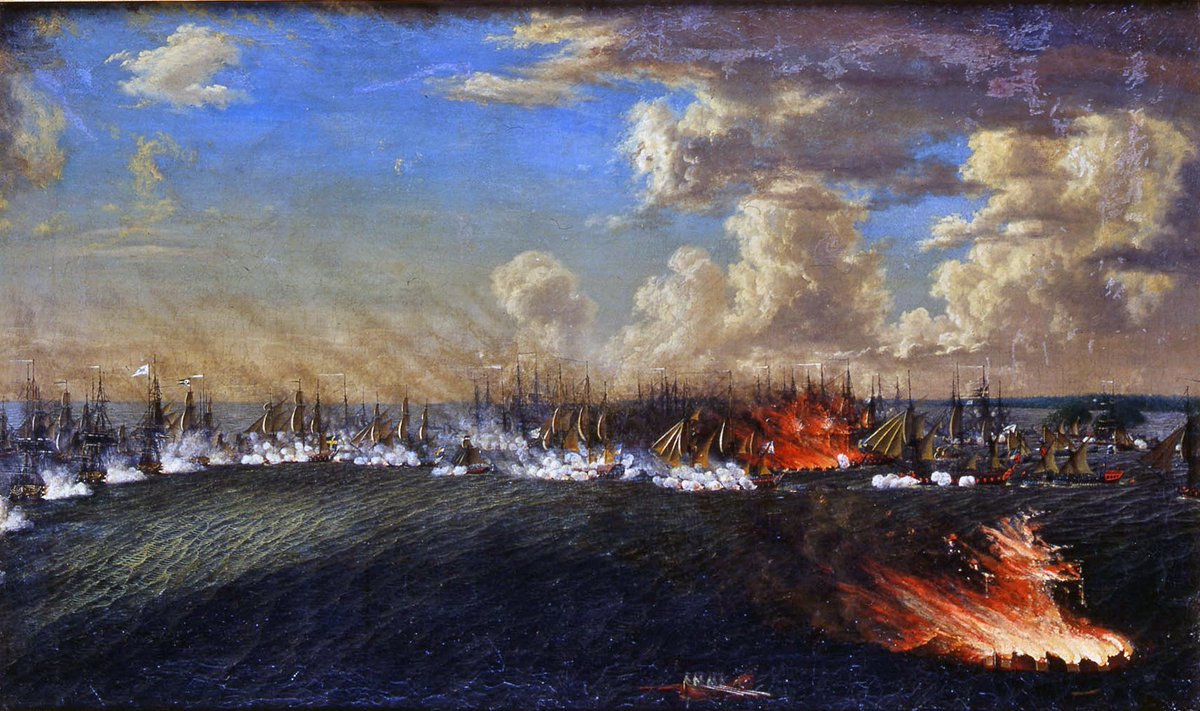 svenskhistoria's tweet photo. Den 3 juli 1790 genomförde den svenska flottan den utbrytning ur Viborgska viken som kom att kallas Viborgska gatloppet. #svhist #dagensdatum https://t.co/xuIgBI64k3