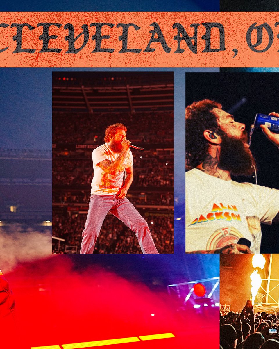 PostMalone's tweet photo. cleveland we love you guys!! 💖 https://t.co/Wtb69q4W3w