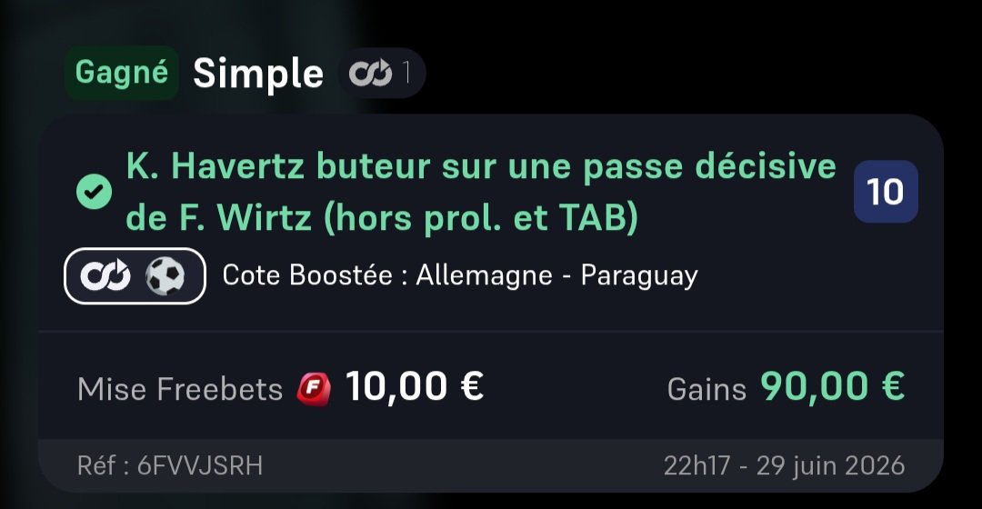 lazaropronos's tweet photo. SYMPA LES COTES BOOSTEE CHEZ @WinamaxSport 🤯🤯 https://t.co/S8tKQexRSl